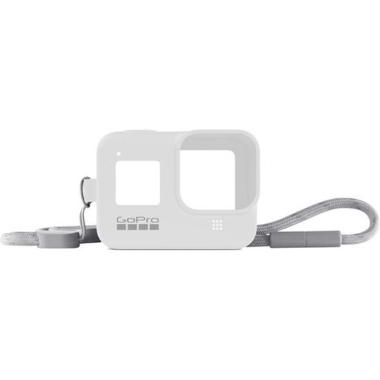 Capa de Silicone + Cordão Para Gopro Hero 8 -  Branco (white hot)