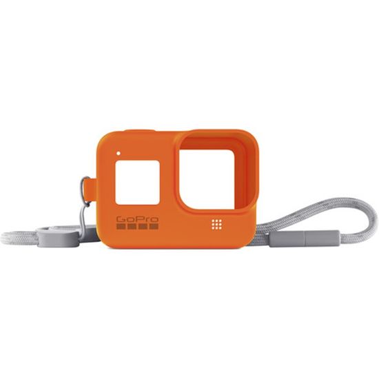 Capa de Silicone + Cordão Para Gopro Hero 8 - Laranja (Hyper Orange)
