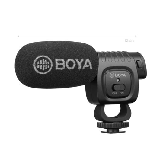 Microfone Mini Shotgun para smartphones e câmeras Boya BY-BM3011 Microfone Mini Shotgun para smartphones e câmeras Boya BY-BM3011