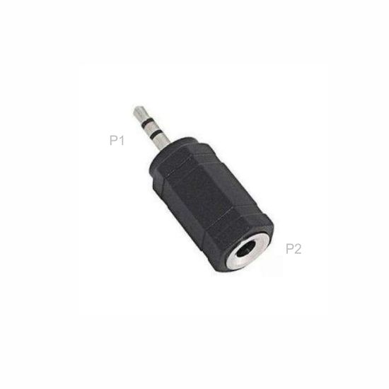 Adaptador P2 Fêmea P1 Macho stéreo Adaptador P2 Fêmea P1 Macho stéreo