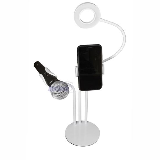 Suporte articulado para Celular com Ring Light e Suporte Microfone Vivitar Suporte articulado para Celular com Ring Light e Suporte Microfone Vivitar