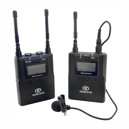 Microfone Lapela sem fio Greika GK-UMIC 8 para Câmeras, Computador Microfone Lapela sem fio Greika GK-UMIC 8 para Câmeras, Computador