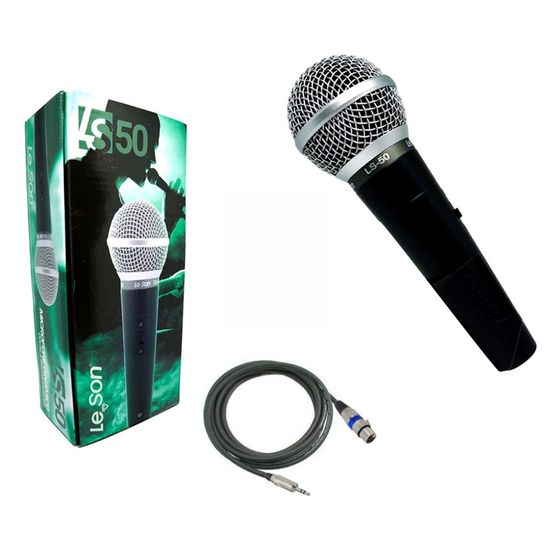 Microfone de mão Dinâmico para DSLR Leson LS50 P2 Microfone de mão Dinâmico para DSLR Leson LS50 P2