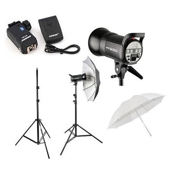 Kit Apolo II 600w para Estudio Fotografico - 110V Godox / Greika Kit Apolo II 600w para Estudio Fotografico - 110V Godox / Greika
