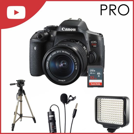 Kit Câmera Canon T6i Youtuber Pro Kit Câmera Canon T6i Youtuber Pro