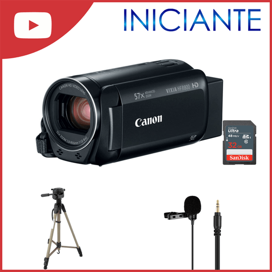 Kit Canon HF R800 Youtuber Iniciante Kit Canon HF R800 Youtuber Iniciante