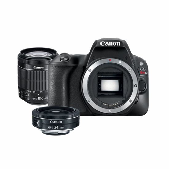 Kit Canon SL2 com 18-55mm IS STM + 24mm f/2.8 STM