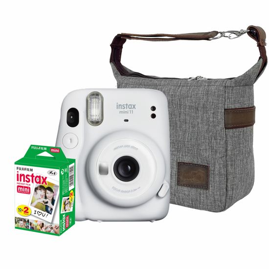Kit Câmera Instantânea Instax Mini 11 Branca + Bolsa + Fotos Kit Câmera Instantânea Instax Mini 11 Branca + Bolsa + Fotos
