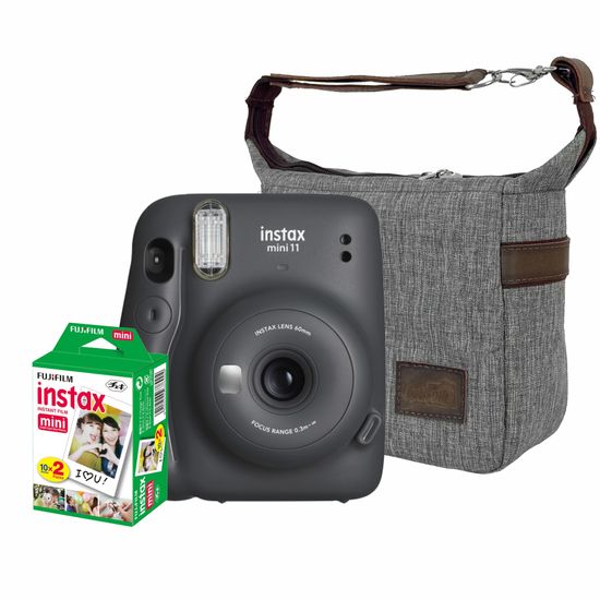 Kit Câmera Instantânea Instax Mini 11 Grafite + Bolsa + Fotos Kit Câmera Instantânea Instax Mini 11 Grafite + Bolsa + Fotos