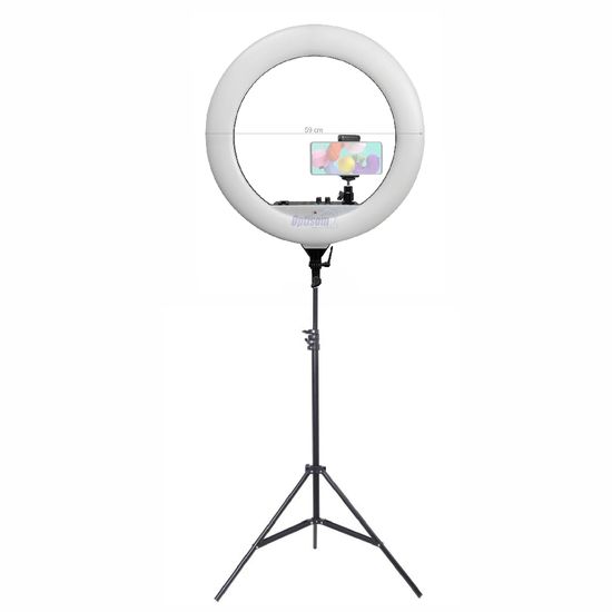 Iluminador Ringlight Grande 80w 23 Polegadas Bicolor + Tripé
