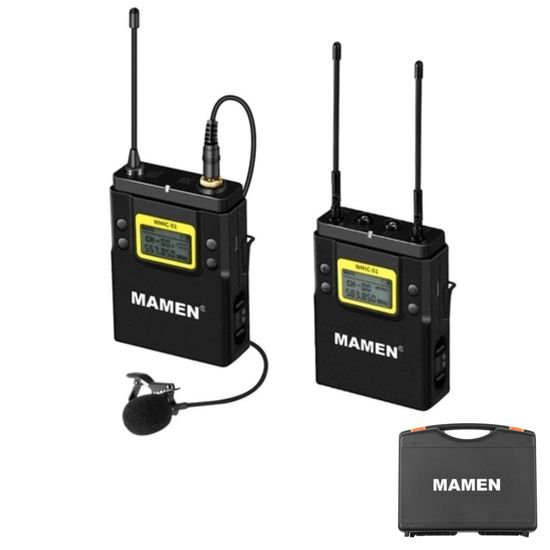 Microfone Lapela Sem Fio Para Celular E Câmeras Mamen WMIC01 Microfone Lapela Sem Fio Para Celular E Câmeras Mamen WMIC01