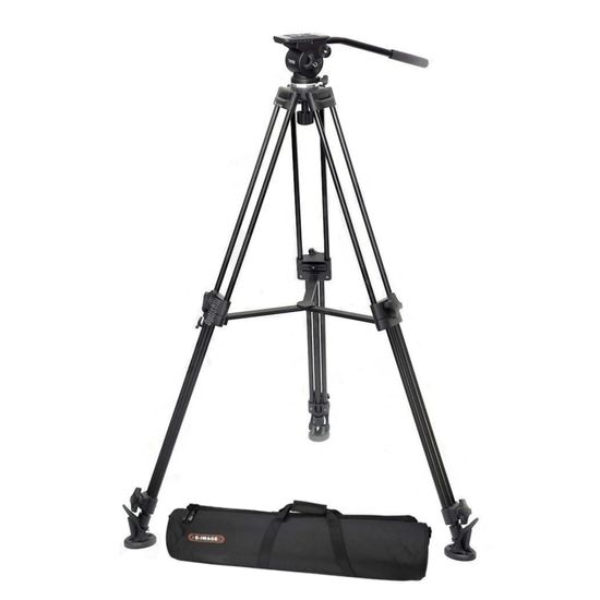 Tripé Profissional Cabeça Hidráulica E-image 7050aa + Bolsa Tripé Profissional Cabeça Hidráulica E-image 7050aa + Bolsa