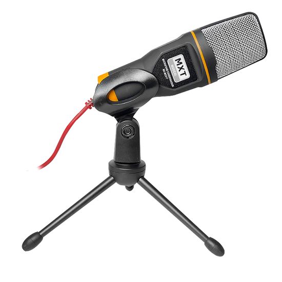 Microfone USB Podcast com luz, microfone condensador para celular