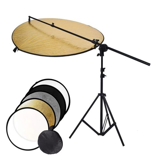 Rebatedor Greika 5 Em 1 Com Suporte + Tripé Rebatedor Greika 5 Em 1 Com Suporte + Tripé