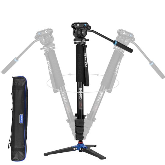 Monopé Benro A38FDS2PRO Cabeça Hidráulica + Pé De Galinha Monopé Benro A38FDS2PRO Cabeça Hidráulica + Pé De Galinha