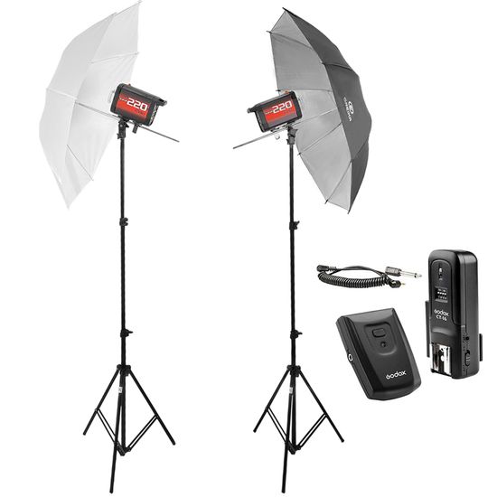 Conjunto Completo De Flash De Estúdio 100 Watts - 110/220v Conjunto Completo De Flash De Estúdio 100 Watts - 110/220v