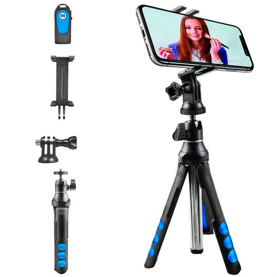 Mini Tripé E Pau De Selfie Vivitar 7 Em 1 Streaming + Controle Bluetooth Mini Tripé E Pau De Selfie Vivitar 7 Em 1 Streaming + Controle Bluetooth