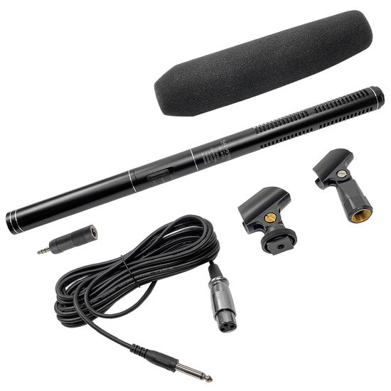 Microfone Shotgun Super Unidirecional Skypix Sk-m321 Microfone Shotgun Super Unidirecional Skypix Sk-m321