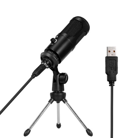 Microfone Condensador Usb + Mini Tripé De Mesa - Vivitar Microfone Condensador Usb + Mini Tripé De Mesa - Vivitar