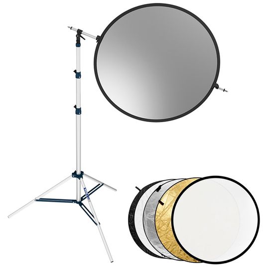 Kit Rebatedor De Luz 5 Em 1 + Suporte Disc Holder Com Garras + Tripé Mako Kit Rebatedor De Luz 5 Em 1 + Suporte Disc Holder Com Garras + Tripé Mako