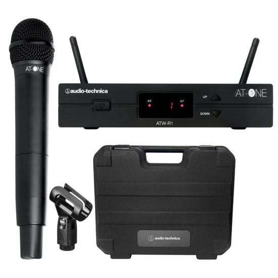 Microfone De Mão Sem Fio Audio Technica At-one Atw13 Com Maleta Microfone De Mão Sem Fio Audio Technica At-one Atw13 Com Maleta