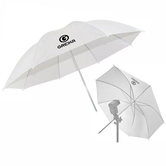 Sombrinha Difusora Branca Greika 84 Cm Para Flash, Lampada Sombrinha Difusora Branca Greika 84 Cm Para Flash, Lampada