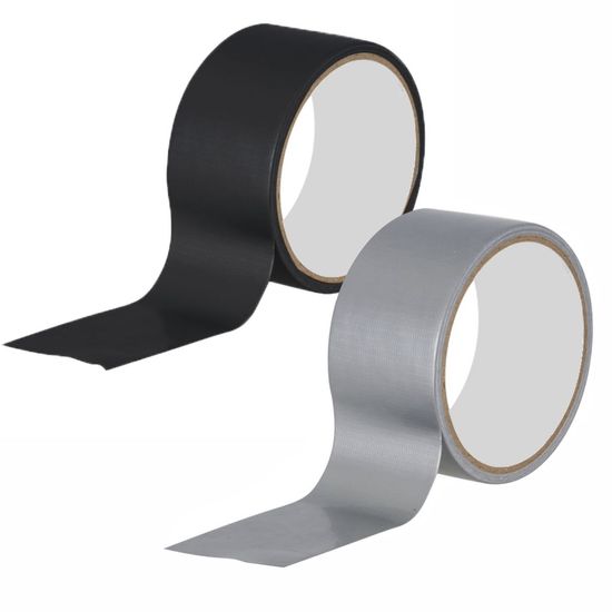 Kit 2 Fitas Silver Tape Cinza E Preta 50mm X 10m Reforçada Kit 2 Fitas Silver Tape Cinza E Preta 50mm X 10m Reforçada