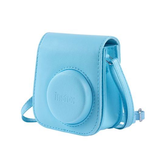 blue camera bolsa