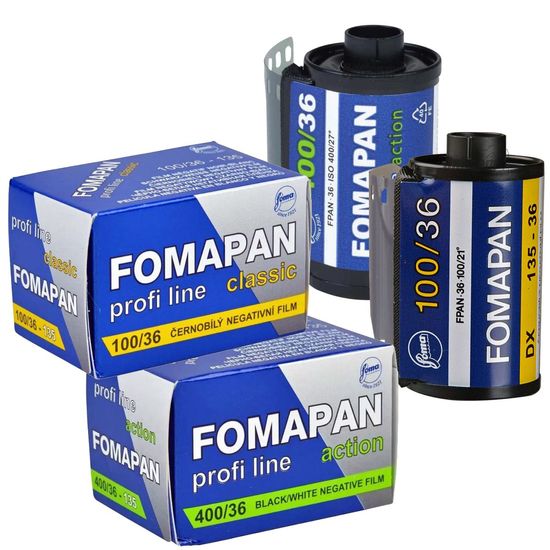 Kit Filme 35mm Preto E Branco Iso 100 E Iso 400 Fomapan 36 Poses Kit Filme 35mm Preto E Branco Iso 100 E Iso 400 Fomapan 36 Poses