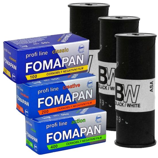 Kit 3 Filmes 120 Médio Formato Fomapan Iso 100, Iso 200 E Iso 400 Kit 3 Filmes 120 Médio Formato Fomapan Iso 100, Iso 200 E Iso 400