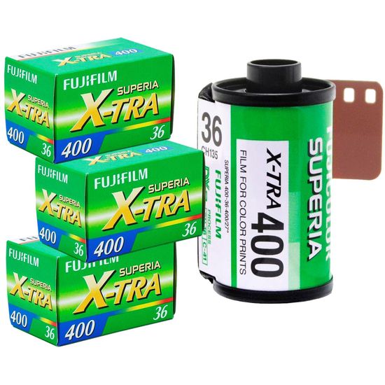 Kit 3 Filmes 35mm Fuji Superia X-tra Iso 400 36 Poses