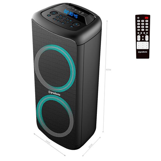 Caixa De Som Bluetooth Gradiente Rgb Aux/usb 1000w Rms Caixa De Som Bluetooth Gradiente Rgb Aux/usb 1000w Rms