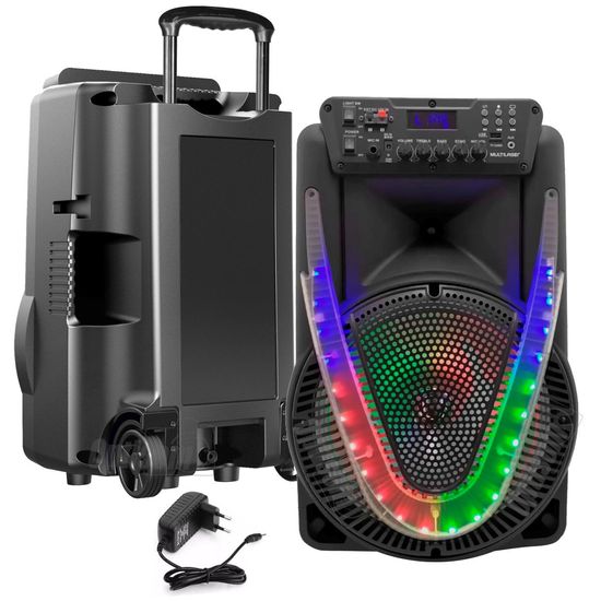 Caixa De Som Bluetooth Sem Fio com Rodinhas Multilaser 800W Sunny 2 SP396 Potente Caixa De Som Bluetooth Sem Fio com Rodinhas Multilaser 800W Sunny 2 SP396 Potente