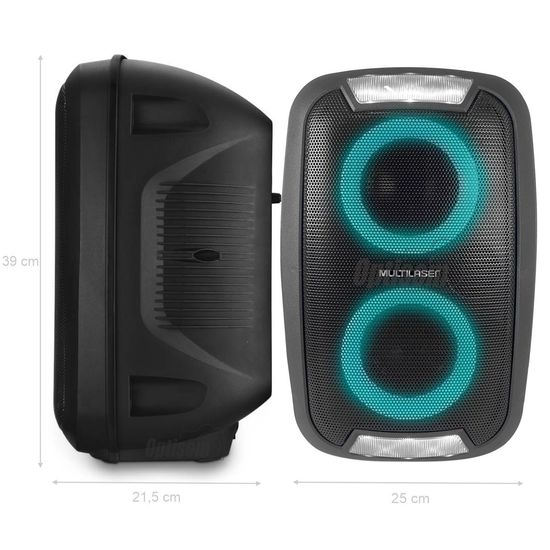 Parlante Bluetooth MULTILASER Mini Torre Neon X (SP379)