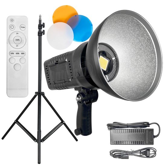 Iluminador Led Luz Contínua Potente Para Foto E Vídeo 200w 5600k + Tripé Iluminador Led Luz Contínua Potente Para Foto E Vídeo 200w 5600k + Tripé
