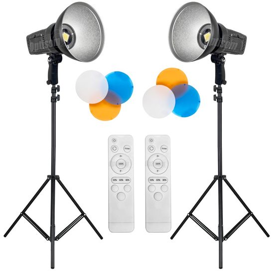 Kit Iluminação Led Estúdio Easy 400w Bivolt Branco Frio Dimer + Controle Remoto Kit Iluminação Led Estúdio Easy 400w Bivolt Branco Frio Dimer + Controle Remoto