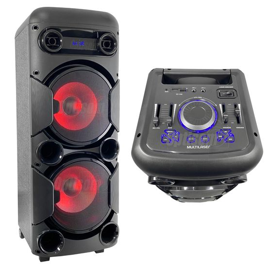 Caixa De Som Bluetooth Multilaser 900w Rms Rádio, Aux, Usb Sp380 Com Rodinhas Caixa De Som Bluetooth Multilaser 900w Rms Rádio, Aux, Usb Sp380 Com Rodinhas