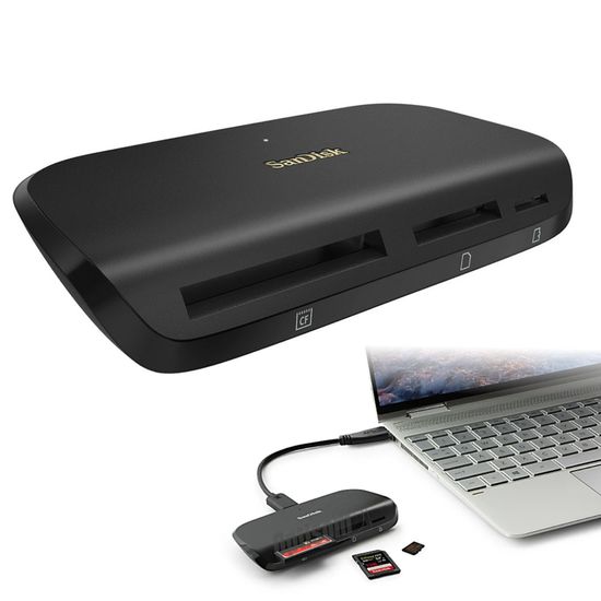 Leitor De Cartão Sandisk Imagemate Pro Usb-c Micro Sd, Sd E Compact Flash Leitor De Cartão Sandisk Imagemate Pro Usb-c Micro Sd, Sd E Compact Flash