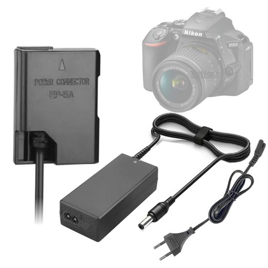 Fonte Adaptador Tomada Bateria En-el14 Para Câmeras Nikon D3100 D3500 D5200 D5600 Fonte Adaptador Tomada Bateria En-el14 Para Câmeras Nikon D3100 D3500 D5200 D5600