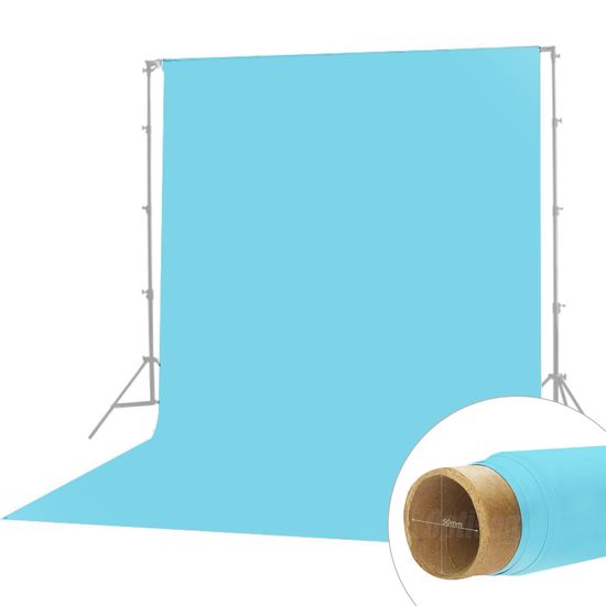 Fundo Infinito Fotográfico De Papel Azul Claro 2 X 5 Metros Fundo Infinito Fotográfico De Papel Azul Claro 2 X 5 Metros