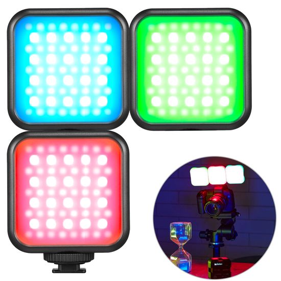 Luz Led Rgb Bicolor Compacto Triplo Para Câmeras, Fotografia, Vídeos Luz Led Rgb Bicolor Compacto Triplo Para Câmeras, Fotografia, Vídeos