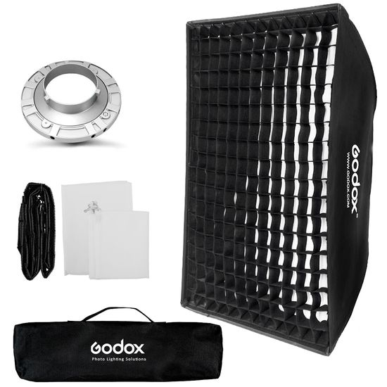 Softbox Bowens Com Grid 60x90cm Godox Para Flash Tocha, Iluminadores Led Softbox Bowens Com Grid 60x90cm Godox Para Flash Tocha, Iluminadores Led