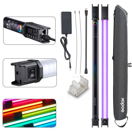 Bastão De Led Rgb Godox Tl60 Com Bluetooth, Dmx E Wi-fi Para Efeitos Especiais Bastão De Led Rgb Godox Tl60 Com Bluetooth, Dmx E Wi-fi Para Efeitos Especiais