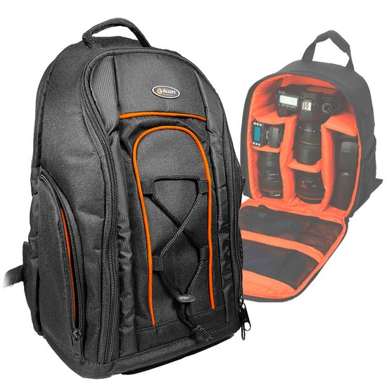 Mochila Fotográfica Profissional Para DSLR, Objetiva, Notebook - Ikon NCA593B Mochila Fotográfica Profissional Para DSLR, Objetiva, Notebook - Ikon NCA593B