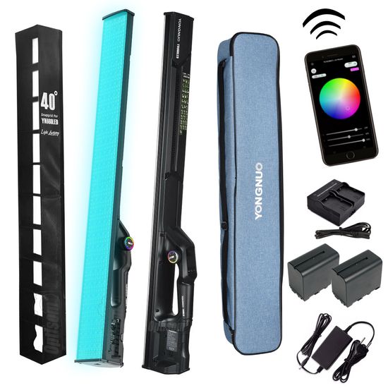 Bastão De Led Yongnuo Yn660 Rgb, Efeitos 45w Softbox Grid Com Fonte + Baterias Bastão De Led Yongnuo Yn660 Rgb, Efeitos 45w Softbox Grid Com Fonte + Baterias