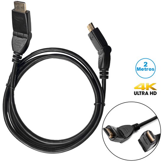 Cabo Hdmi Articulável De 2 Metros 2.0 4k Ultra Hd - Mxt Cabo Hdmi Articulável De 2 Metros 2.0 4k Ultra Hd - Mxt