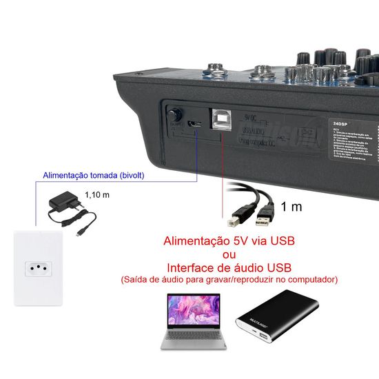 Kit Podcast 4 Microfones Condensador + Mesa De Som Interface 8