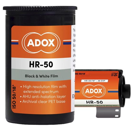 Filme Fotográfico 35mm Iso 50 Preto E Branco Adox Hr-50 - 36 Poses Filme Fotográfico 35mm Iso 50 Preto E Branco Adox Hr-50 - 36 Poses