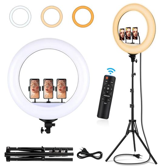 Kit Ring Light Exbom 35cm 25w Para Smarpthones, Reels, Tiktok + Tripé Kit Ring Light Exbom 35cm 25w Para Smarpthones, Reels, Tiktok + Tripé