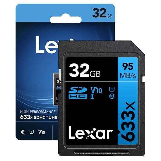 Cartão De Memória Lexar Sdhc 32gb 95mb/s Alta Performance 633x Cartão De Memória Lexar Sdhc 32gb 95mb/s Alta Performance 633x